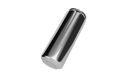 3D Render a silver metal object on a white background
