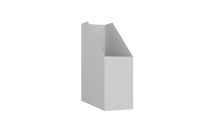 3D Render a white box with a handle on a white background