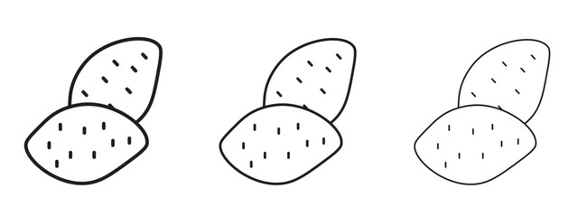 Fototapeta premium Sweet potato icon concept. Editable stroke icon pack