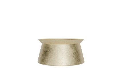3D Render a gold candle holder on a white background