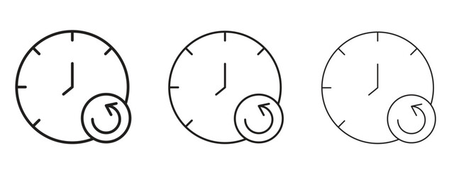 Past icon concept. Editable stroke icon pack