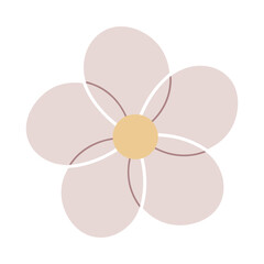 Simple abstract pale flower illustration