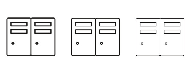 Locker icon concept. Editable stroke icon pack