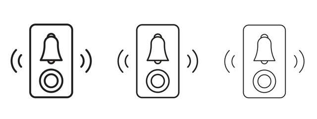 Doorbell icon concept. Editable stroke icon pack