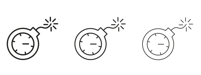 Deadline icon concept. Editable stroke icon pack © iconic