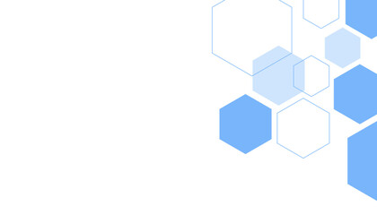 Obraz premium Abstract blue hexagon shape for frame illustration design