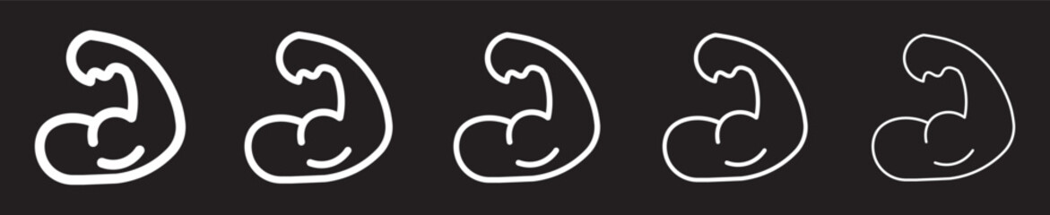 Biceps icon thin flat outline style