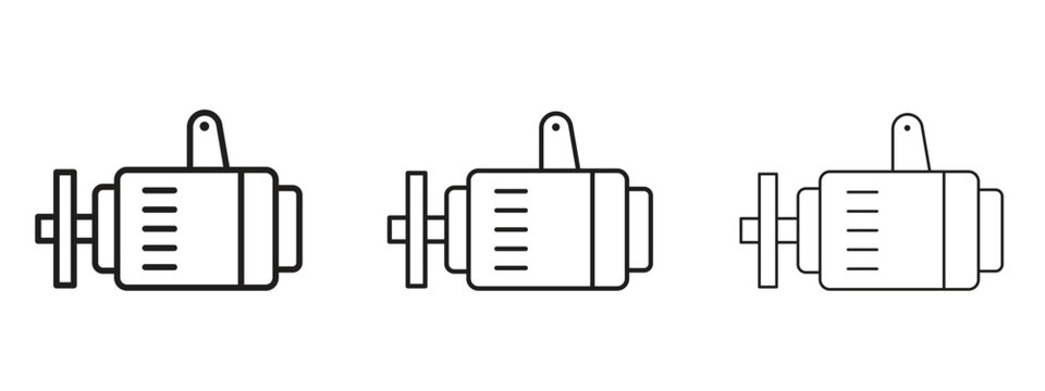 Car alternator icon concept. Editable stroke icon pack