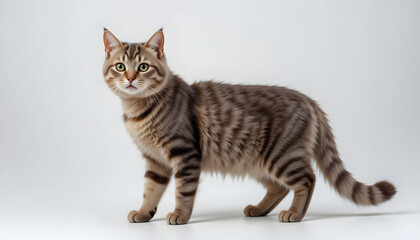 Fototapeta premium Domestic Cat Isolated on white background