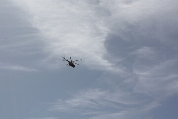 helicopter in flight