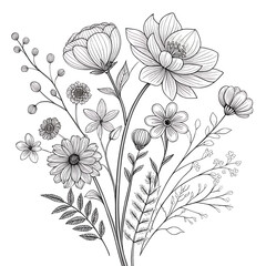 Beautiful seamless vintage vector flower pattern for decoration, wallpaper, or textile design