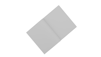 3D Render a white square is shown with a white background