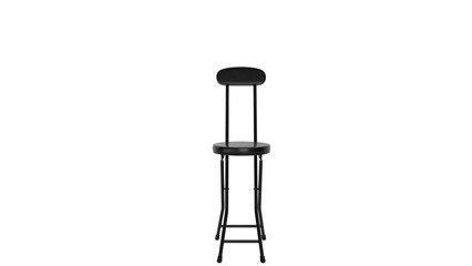 3D Render a black stool with a black seat and a black seat