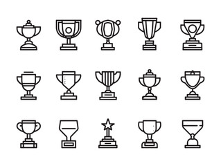 Trophy Line Art Celebrating Victory And Achievement Designs