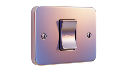 Isolated Metallic Wall Light Switch for Electrical Control and Home Automation