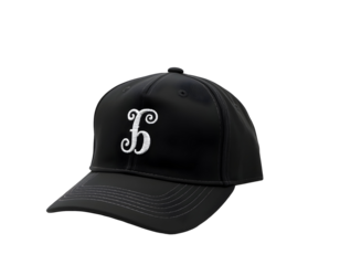 Black Baseball Cap with White Letter 'B'