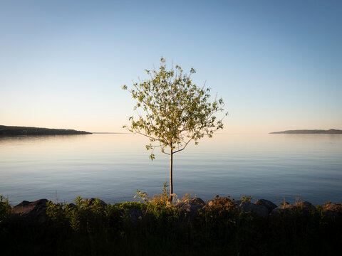 Lake V&auml;ttern seen from the Jonkoping coastline in the southern Sweden