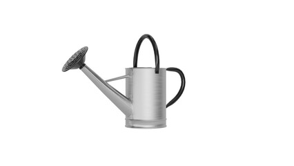 3D Render a watering can with a handle on a white background