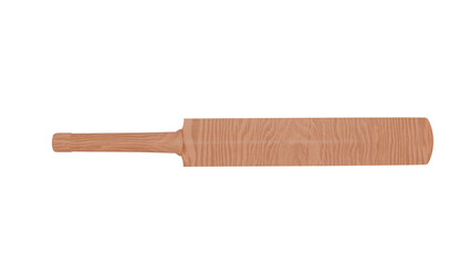 3D Render a wooden rolling pin with a handle on a white background