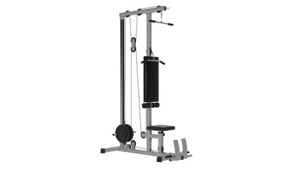 3D Render a gym equipment set with a pull up bar