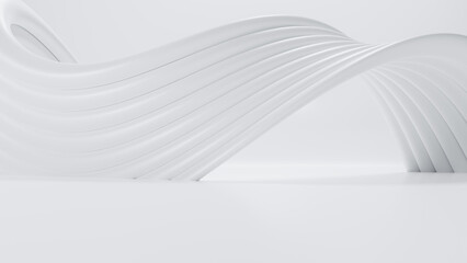 Abstract Futuristic empty floor and room Sci-Fi Corridor With light for showcase,room,interior,display products.Modern Future cement floor and wall background technology interior concept.3d render © Nuchjaree