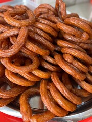 Fototapeta premium traditional dessert in adana, fungal, halka tatlısı