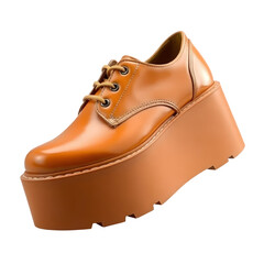 Platform Oxford Shoes - Brown Leather - Chunky Sole - Stylish Footwear