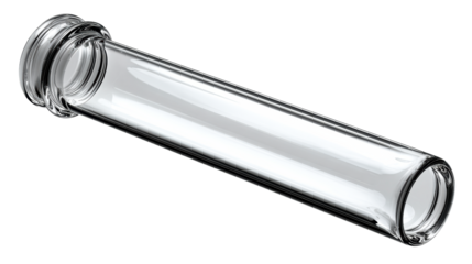 Clear glass tube with open ends for various applications