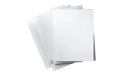 Stack of blank white cards or paper.  Stacked, crisp, white sheets,  close-up view,  top down angle