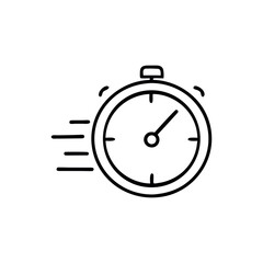 A Fast Paced Stopwatch Icon for Time Management and Efficiency