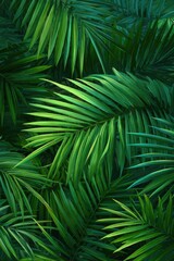 Lush palm frond foliage