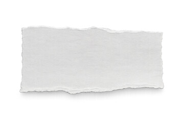 Fototapeta premium Ragged-edged white paper fragment, torn with uneven borders, resting on transparent surface, perfect for graphic design elements