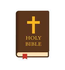 Fototapeta premium Holy Bible Book with Cross Symbol vector