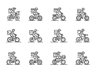 Bicycle Courier Line Art Delivers Speed And Urban Style