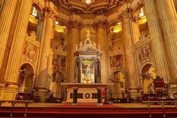 cath&eacute;drale de Malaga en Andalousie, Espagne