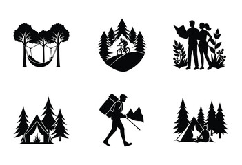 Outdoor Adventure Silhouette Vector Bundle 