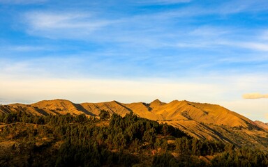 Fototapeta premium Mountain landscape with blue sky