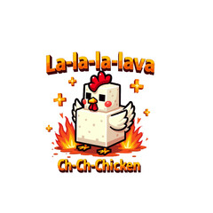 Funny Pixel Chicken SVG 