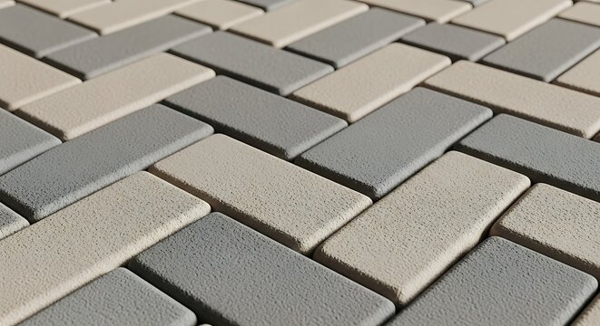 Close up of paving stones pavers blocks brickwork pattern texture background surface
