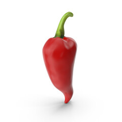Red Chili Pepper Isolated on Transparent Background