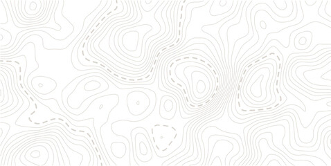 Topographic contour lines. Seamless pattern with lines Topographic map. Abstract curve grid map and topo contour map white background