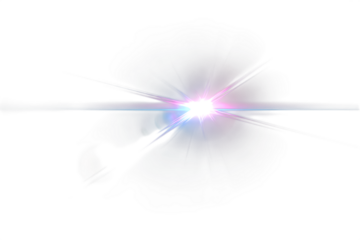 Abstract white glowing light effect with a star. Glowing white lens flare, light and shadow effects.