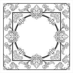 Elegant Vintage Floral Frame Design