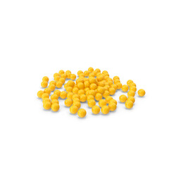Yellow Candy Balls Isolated on Transparent Background