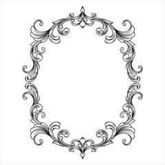 Elegant Vintage Floral Frame Design