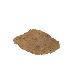 Brown Powder Pile Isolated on Transparent Background