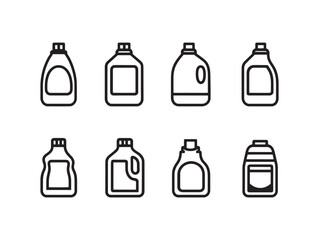 Fototapeta premium Detergent Bottle Line Art Simple Shape Modern Look