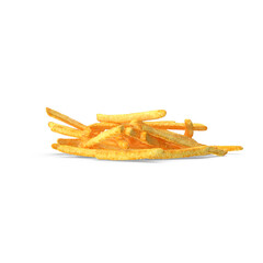 Crunchy Potato Sticks Snack Isolated on Transparent Background
