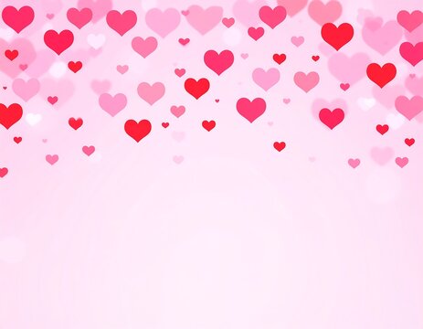 Abstract heart pattern on a soft pink background - Powered by Adobe