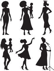 Diverse women celebrate life moments stylishly, empowering elegance